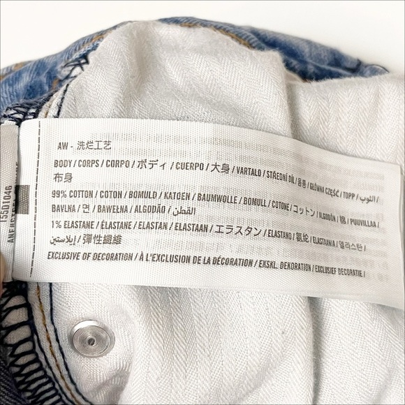 Abercrombie & Fitch Ultra High Rise 90s Slim Straight Jeans 33 16 Long Tall blue - Picture 6 of 12